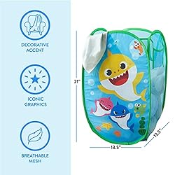 Idea Nuova Baby Shark Pop Up Hamper Storage Bin