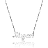 Hidepoo Megan Jewelry Necklace – Personalized Name Pendant Necklace, Dainty Megan Name Necklace Chain Jewelry Gifts for Women