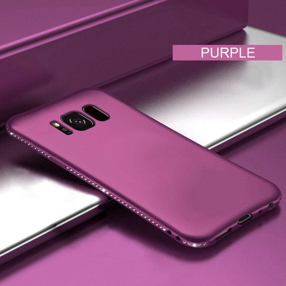 JINYIWEN phone case Diamond Glitter Matte Phone Case For Samsung Galaxy S7 Edge S8 S9 Plus Note8 Note9 Cover Rhinestone Soft Silicone Coque-For Samsung S7 Edge-b