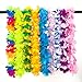 LongSky 50 Counts Hawaiian Leis Party Favors Tropical Hawaiian Necklace Silk Flower leis for Luau Beach Birthday Party Decorations and Party Supplies