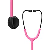Clairre Single Head Stethoscope for Nurses/Nursing School Students/Doctors | Pink Tube Essential Estetoscopio for Medical BP Monitoring &amp; Home Use, with Accessories Name Tag &amp; without EVA Case