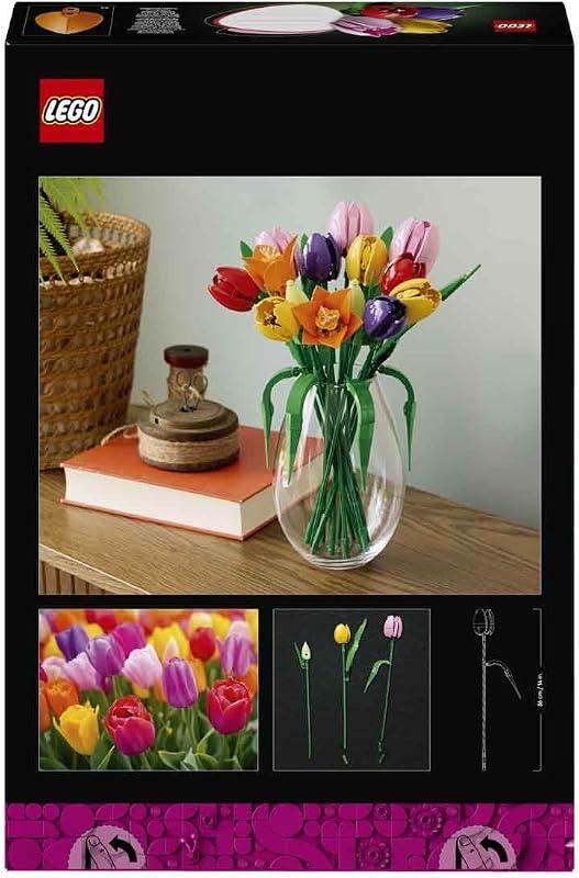 Botanicals Tulpenstrauß - Set mit Kunstblumen für Erwachsene - mit 14 künstlichen Tulpen in 5 Farben als DIY Deko - Geschenkidee für Frauen - 11501