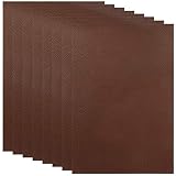 8 Pieces Leather Repair Patches, First-aid for Sofas Car Seats, Handbags Jackets, 8-inch by 12-inch, Brown