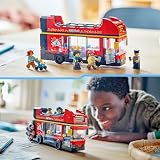 LEGO City Red Double-Decker Sightseeing Bus Toy 60407 with 5 Minifigures view 11