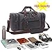Canvas Duffel Bag, Aidonger Vintage Canvas Weekender Bag Travel Bag Sports Duffel with Shoulder Strap (Black)