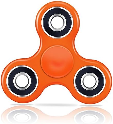 Kimmar Anti-Anxiety Fidget Spinner Toy Helps Focusings EDC Focus Toy for Kids &amp; Adults - Best Stress Reducer Relieves ADHD Anxiety and Boredom Orange