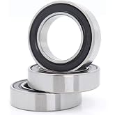 17287-2RS Ball Bearing, 17x28x7mm Steel Balls Rubber Sealed, MR17287 RS Free Hub Bearings for Hope Fatsno Pro4 Lower Crank, (Pick of 3Pcs)