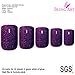 False Nails Bling Art French Fake Matte Gel Glitter Polished Squoval 24 Acrylic Medium Tips Glue (Andromeda Gel)