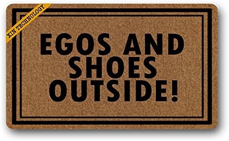 Megamagci Doormats Egos And Shoes Outside Rubber Non-Slip Doormat Entrance Rug Floor Mat Durable Home Indoor Mats