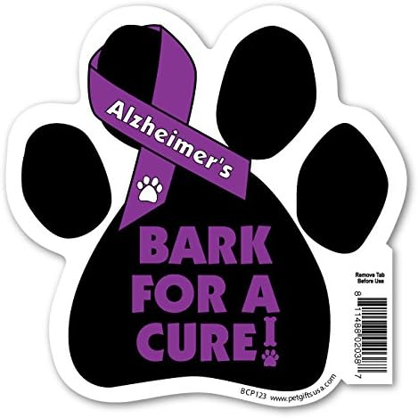 Bark For A Cure - ALZHEIMER'S Disease Awareness Car Truck & Mailbox Magnet