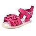 Weixinbuy Toddler Baby Girls PU Leather Flower Crib Shoes Soft Sole Flat Sandals