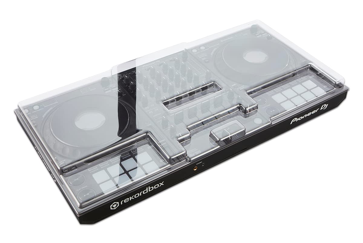 Decksaver Cover for Pioneer DJ DDJ-1000 (SRT) - Super-Durable Polycarbonate Protective lid in Smoked Clear Colour, Made in The UK - The DJs' Choice for Unbeatable Protection