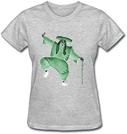 Layannie Women's Imaginative Kabuki Funny Character Short Sleeve T shirt S