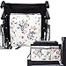 Two Bags Wheelchair Accessories by Astrata - Backpack Storage and Armrest Side Organizer - Lightweight Wheelchair Rollator Walker Bag - Organizers and Storage Travel Items (Floral)