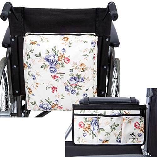 Two Bags Wheelchair Accessories by Astrata - Backpack Storage and Armrest Side Organizer - Lightweight Wheelchair Rollator Walker Bag - Organizers and Storage Travel Items - Handicap Accessories - Thumbnail 6