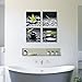SUMGAR Framed Wall Art Bathroom Decor Black and White Canvas Paintings Green Pictures Zen Stone Spa 4 Piece,12x12 in
