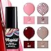 Gel Nail Polish Set of Nude Glitter Collection Colors - 4pcs/set 6ml Each Soak Off UV LED by Maphie
