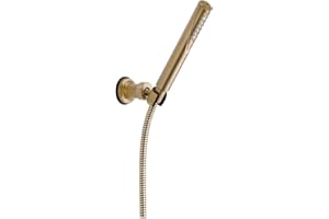 Delta Faucet Trinsic Single Spray Wall-Mount Hand Shower, Hand Held Shower with Hose, Gold Handheld Shower Head, Slide Bar Hand Shower, Handheld Shower, Champagne Bronze 55085-CZ