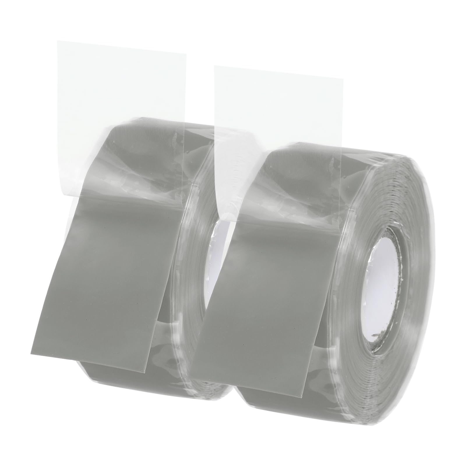 PATIKIL Grip Tape for Handles 1" x17ft, 2 Roll Self-Fusing Silicone Tape for Bike Handles Pull Up Bars Gym Equipment Plumb/Hose/Pipe Leaks Emergency, Grey