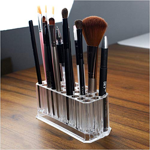 Clear Acrylic Makeup Eyeliner Lip Liner Holder Organizer, 26 Spaces