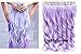 Beauty Wig World 23Inch 130gr One Piece 3/4 Full Head Curly Wave Clips in on Synthetic Hair Extensions Hairpiece Color#1 (#Light Purple)