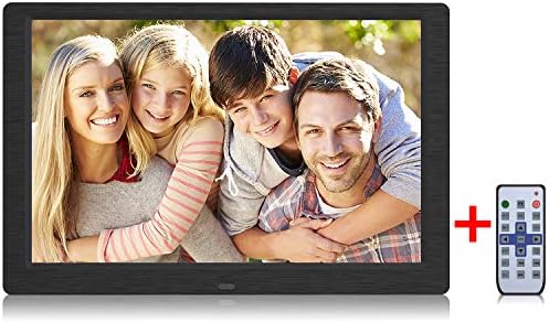 SEQI 10.1 Inch Digital Photo Frame, 1920x1080 Full HD 16:9 IPS Display Photo/Music/Video Player Calendar Alarm Auto On…