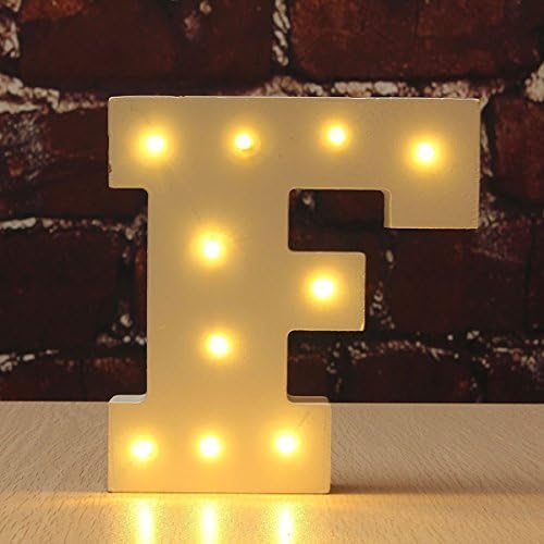 Homeup Marquee Light Up Letters,LED Alphabet A-Z Battery Operated,LED Letter Lights Sign Party Wedding Decor (F)
