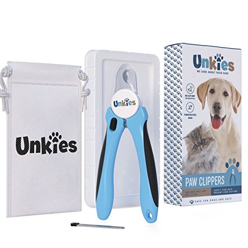 Unkies Dog Nail Clipper Large Breed Heavy Duty Trimmer - Travel Pouch and Easy Pictured Instructions - Latest Model