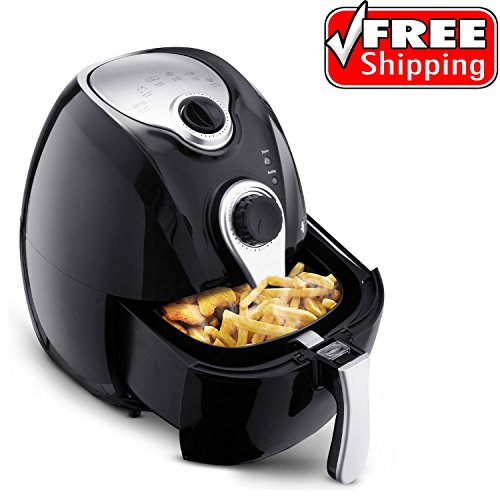 Click Here to See More Images Electric No Oil Air Fryer Multifunction Programmable Timer & Temperature Control Black Air Fryer