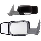 K SOURCE Snap &amp; Zap 80710 Custom Fit Towing Mirror for 2009-2023 Ram Pick-Up 1500, 2010-2022 Ram Pick-Up 2500, 3500, Patented