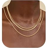 XIXINI Layered Necklaces for Women, Dainty Gold Necklace Stack 14k Gold Plated Layering Beads Chain Pendant Necklace Set Simple Gold Necklaces for Women Trendy Fashion Accessories Jewelry Sets