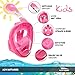 Usnork Full Face Snorkel Mask for Kids and Adults - Snorkel Set with 4 Bonus Items - Anti-Fog and Anti-Leak Easybreath Snorkeling Gear - Dive Scuba Mask with 180 Panoramic View (Pink Kids, X-Small)