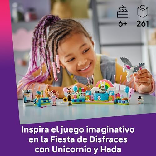 Friends Fiesta de Disfraces con Unicornio y Hada - Juguete para Niñas de 6+ Años - 4 Mini Muñecos, Figura de Gato Churro y Caballo - Fotomatón, Escenario y Cabina de DJ - Idea de Regalo 42661