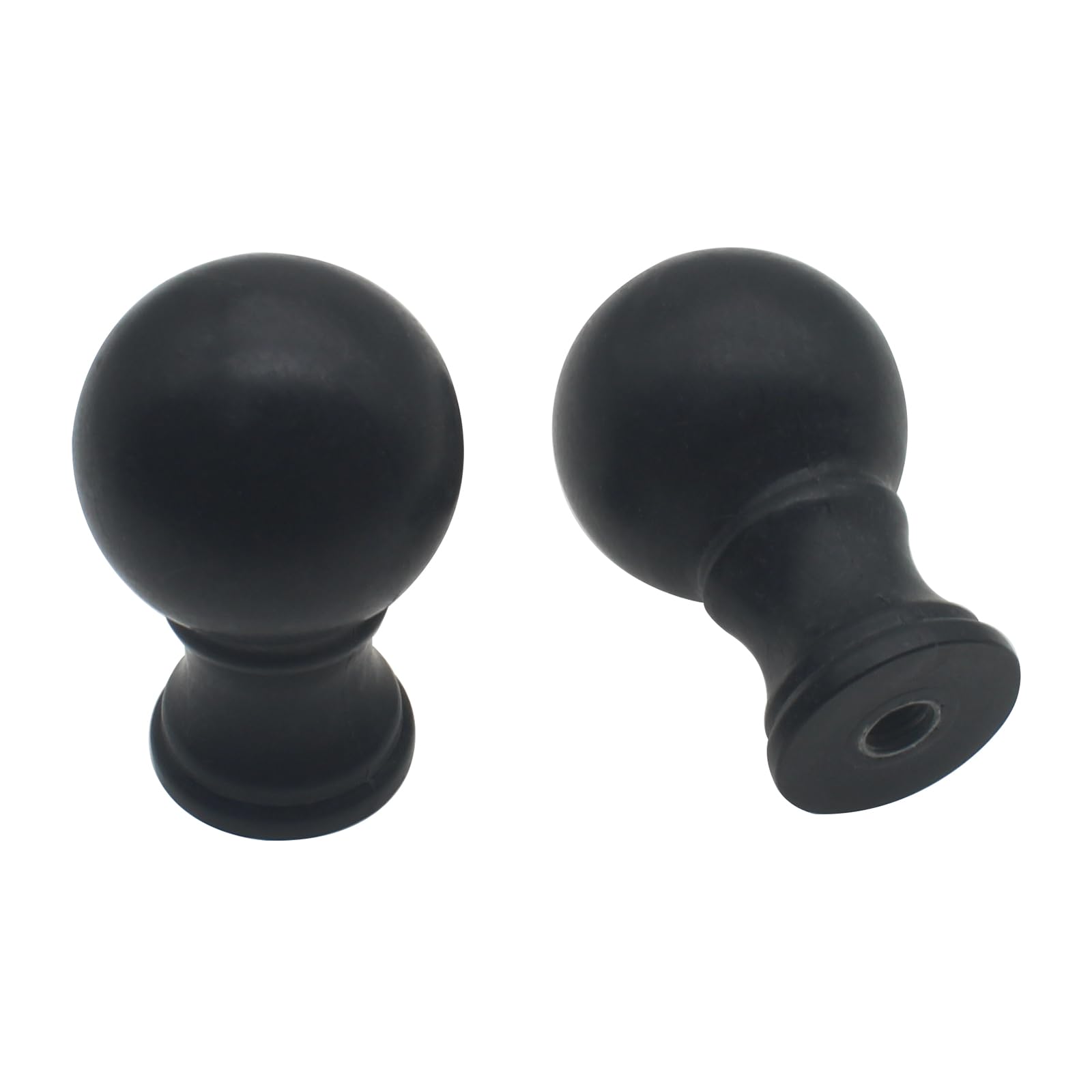 Photo 1 of FDXGYH 2 Pcs Finial Caps Knob Lamp Shade Decorations Ball Finials for Lamp Shade Black Harp Lamp Finial Knob with 1/4-28" Base
