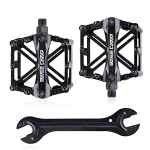 Bicycle Cycling Bike Pedals, New Aluminum Antiskid Durable Mountain Bike Pedals Road Bike Hybrid Pedals for 9/16 inch…