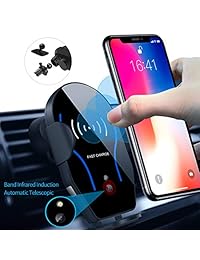 BNBKIKO   Cargador de coche inalámbrico para iPhone XS XS Max XR X 8 8 Plus, Samsung S10 S10+ S9 S9+, 10 W 7,5 W, certificado Qi