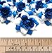 (24) Silk Two-tone Blue Roses Flower Head - 1.75
