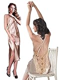 Miorre Satin Long Gown & G-String Set