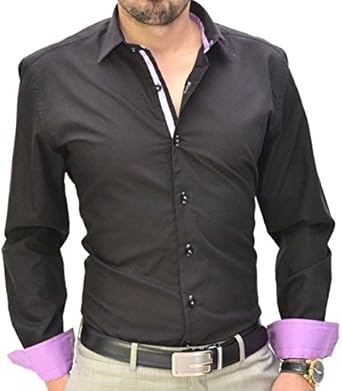 camisa color uva para hombre