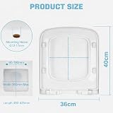 MASS DYNAMIC Square Toilet Seat 40 x 36 cm Soft Close Quick Release Top Fixing view 3