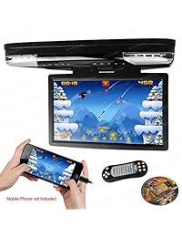 XTRONS 15.6 Pulgadas 1080P Video HD Pantalla de Pantalla Digital para Coche Overhead del Coche Caravana Techo Desplegable Reproductor de DVD Disco de Juego con Puerto HDMI
