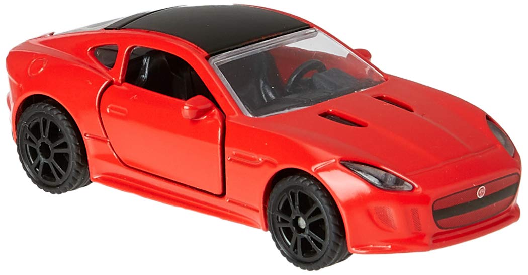siku 1520, Jaguar F-Type R Sports Car, Metal,Plastic, Red, Compatible with other siku models of the same scale
