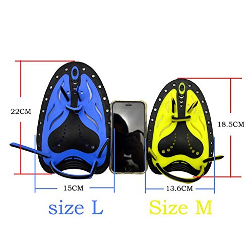 Professional Swimming Paddles Training Adjustable Silicone Hand Webbed Gloves Padel Fins Flippers For Men Women Kids Learn Gear by Yooan - Thumbnail 2
