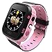 SZBXD Kids GPS Smartwatch, 1.44 inch Touch Anti-Lost Smart Watch for Children Girls Boys with Camera SIM Calls SOS Smartwatch Bracelet (T09-pink)