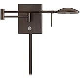 GEORGE KOVACS P4338-647 George's Reading Room LED Swing Arm Wall Lamp, 1-Light, 8 Total Watts, 6.25-in H x 14.75-in W, Copper