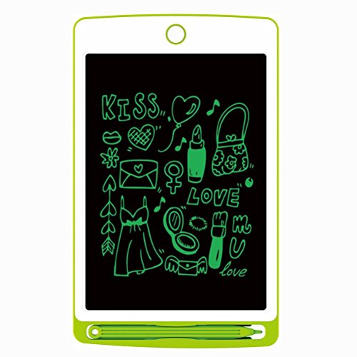 Dartphew Toys, Fashion Durable Versatile High Precision Writing LCD Color Paperless Memo Pad Tablet Writing Drawing Graphics Board For Kids Business Designers(Stylus Clip Included) (10inch, Green)