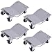Goplus 4 PCS 4 X 3" Set Wheel Dollies Dolly Tire Skates Vehicle Car Auto Repair Moving Diamond, Gray