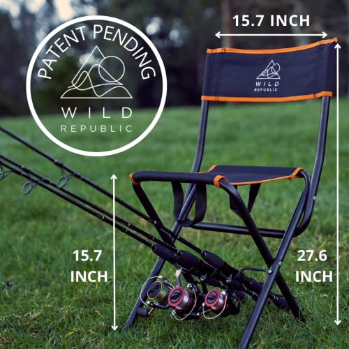 WILD REPUBLIC Fishing Chairs Folding with Rod Holder Fishing Gifts