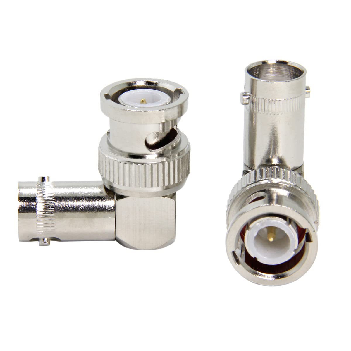 Ullnosoo 90 Degree BNC Adapter - Right Angle Male to Female Connector Pack for Scanner, Camera