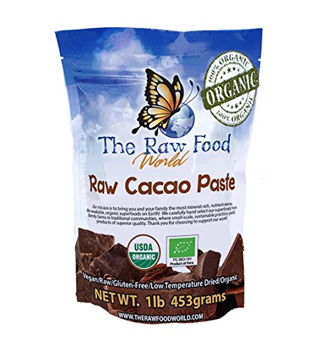 Raw Organic Cacao Paste, 16oz, The Raw Food World